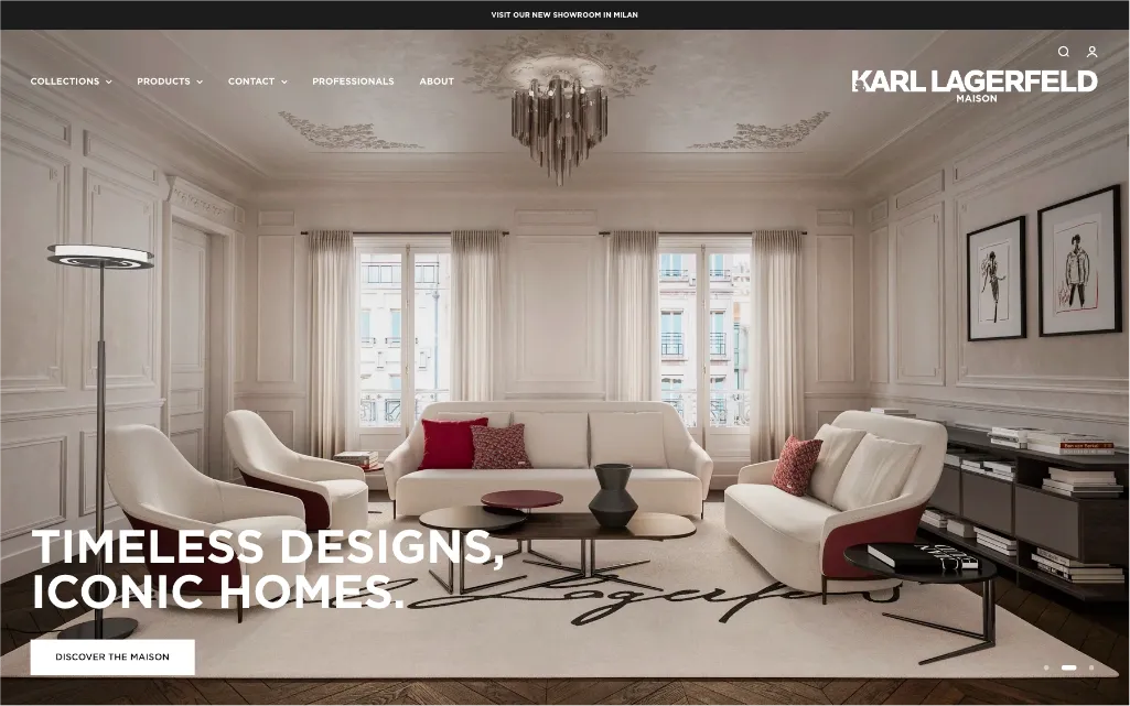 Website of Karl Lagerfeld Maison